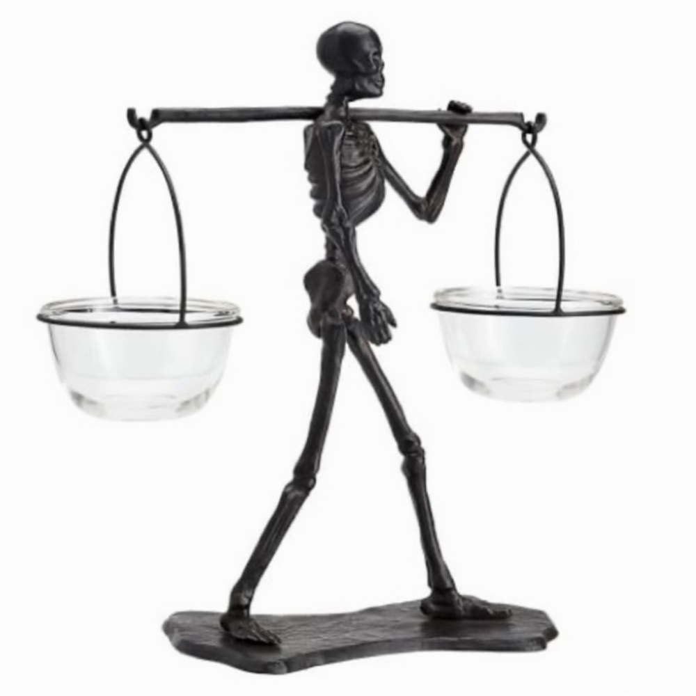 Pottery Barn Walking Dead Skeleton Condiment Set Rare New In Box Halloween ☠️ - Picture 4 of 7